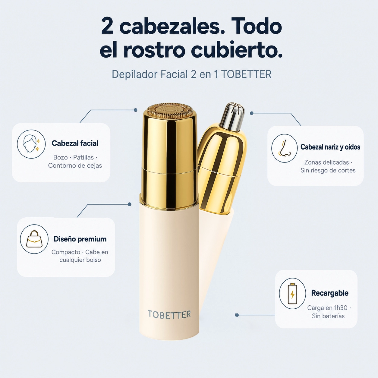 Depilador Facial 2 en 1 TOBETTER - Imagen 4
