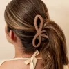 Hair Clip Crossed Tierra Café