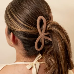 Hair Clip Crossed Tierra Café