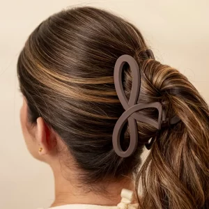 Hair Clip Crossed Tierra Chocolate