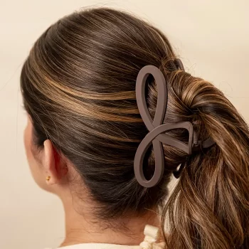 Hair Clip Crossed Tierra Chocolate