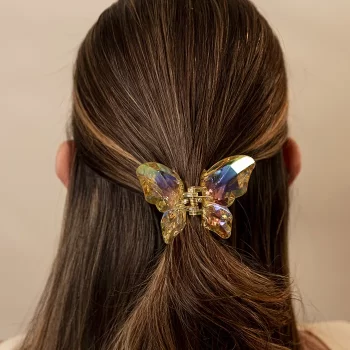 Hair Clip Medium Butterfly Amarillo