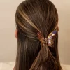 Hair Clip Medium Butterfly Café