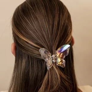 Hair Clip Medium Butterfly Transparente