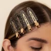 Hair Pins Black Shine