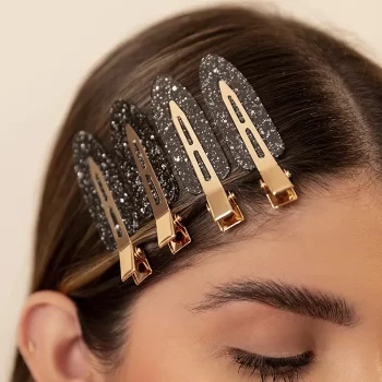 Hair Pins Black Shine