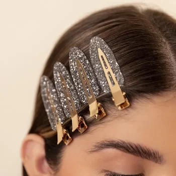 Hair Pins Gray Shine