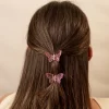 Duo Ganchos de Mini Mariposas Rosa
