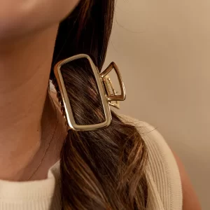 Hair Clip Emma Metálico Dorado
