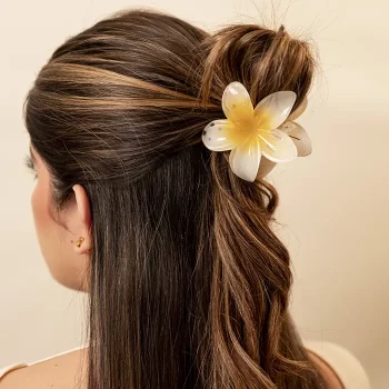 Hair Clip Flor Hawaiana Amarillo