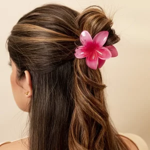 Hair Clip Flor Hawaiana Fucsia