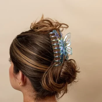 Hair Clip Large Butterfly Azul