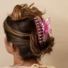 Hair Clip Large Butterfly Fucsia
