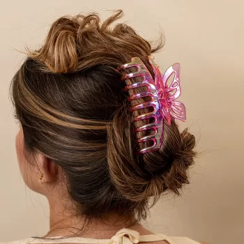 Hair Clip Large Butterfly Fucsia