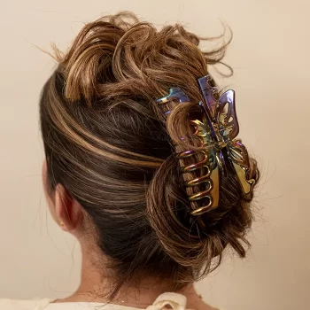 Hair Clip Large Butterfly Negro