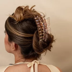 Hair Clip Large Butterfly Oro Rosa