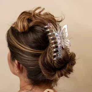 Hair Clip Large Butterfly Transparente