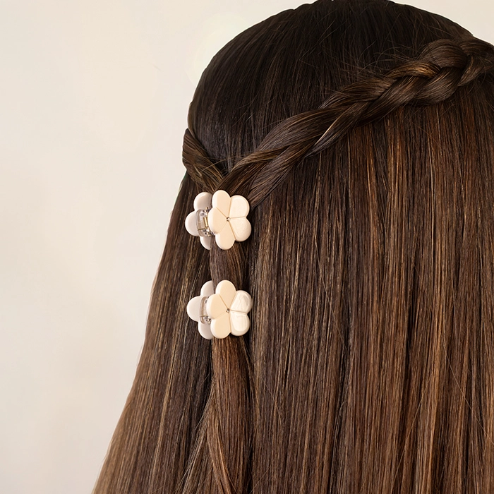 Hair Clips Petal Cream Mini